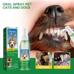 Pet Mint Fresh Breath Spray Cat and Dog Oral Cleansing Deodorant Removal Odor Care Spray