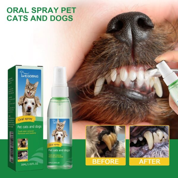 Pet Mint Fresh Breath Spray Cat and Dog Oral Cleansing Deodorant Removal Odor Care Spray