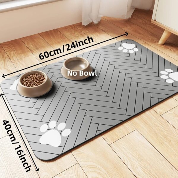 Pet Feeding Mat-Absorbent Pet Placemat for Food and Water Bowl - Image 11