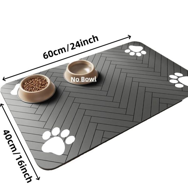 Pet Feeding Mat-Absorbent Pet Placemat for Food and Water Bowl - Image 12