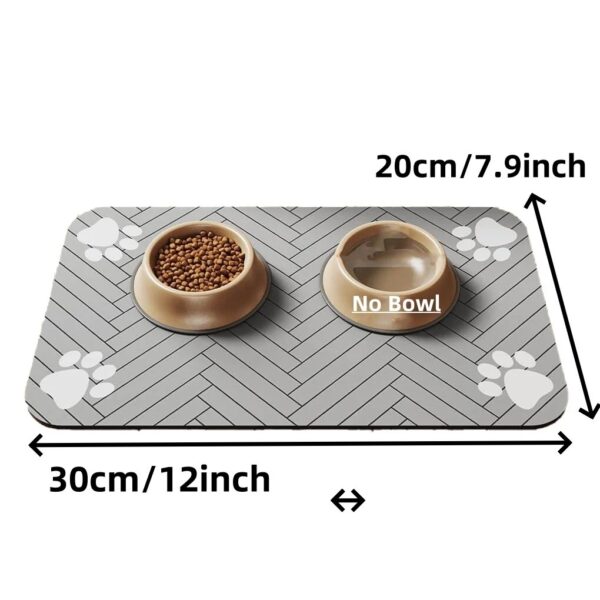 Pet Feeding Mat-Absorbent Pet Placemat for Food and Water Bowl - Image 13