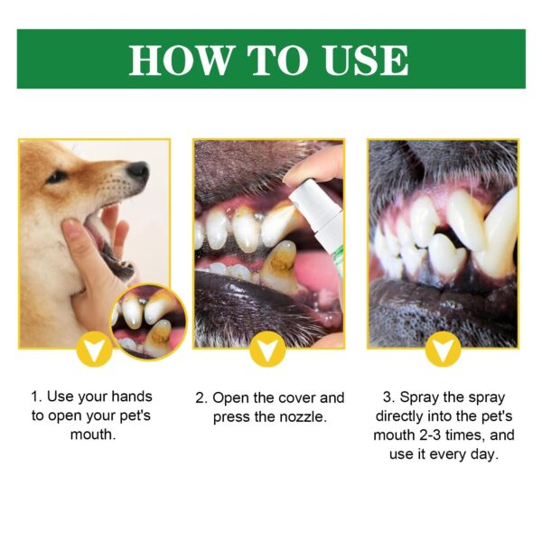 Pet Mint Fresh Breath Spray Cat and Dog Oral Cleansing Deodorant Removal Odor Care Spray - Image 4