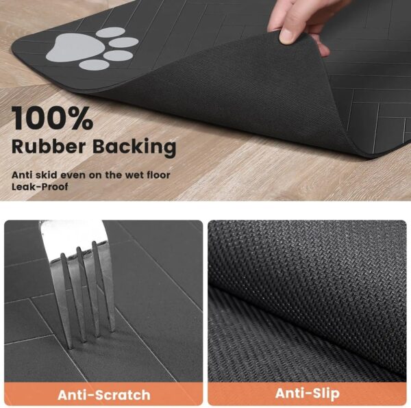 Pet Feeding Mat-Absorbent Pet Placemat for Food and Water Bowl - Image 6