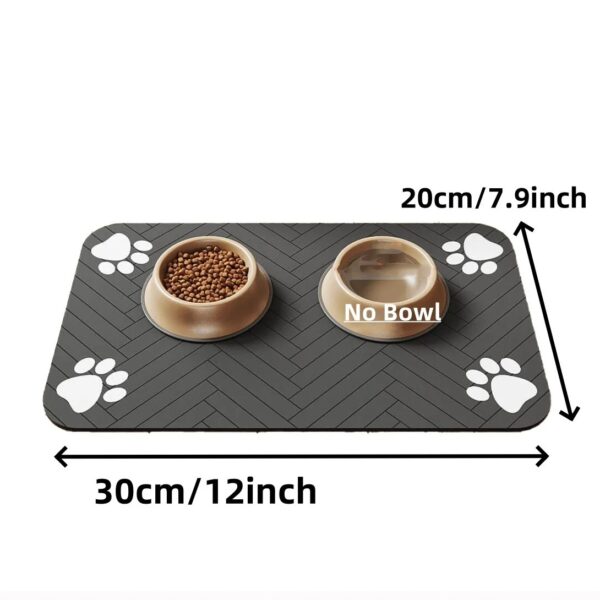 Pet Feeding Mat-Absorbent Pet Placemat for Food and Water Bowl - Image 8