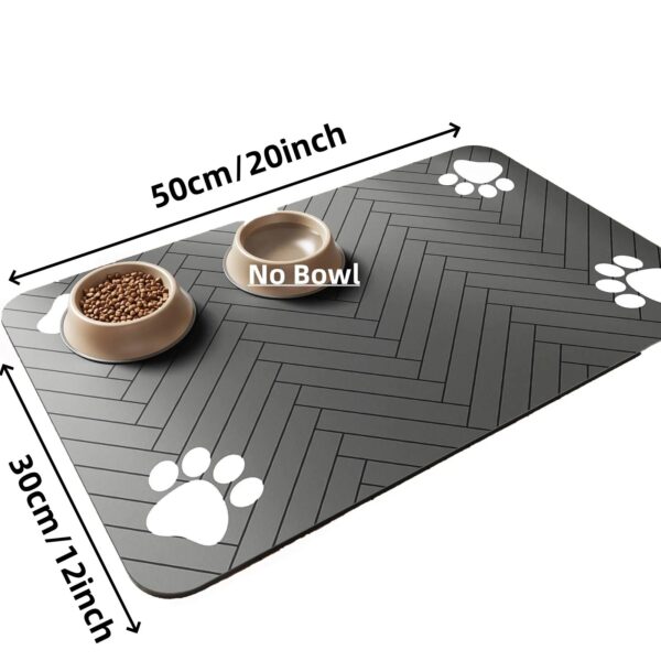 Pet Feeding Mat-Absorbent Pet Placemat for Food and Water Bowl - Image 9