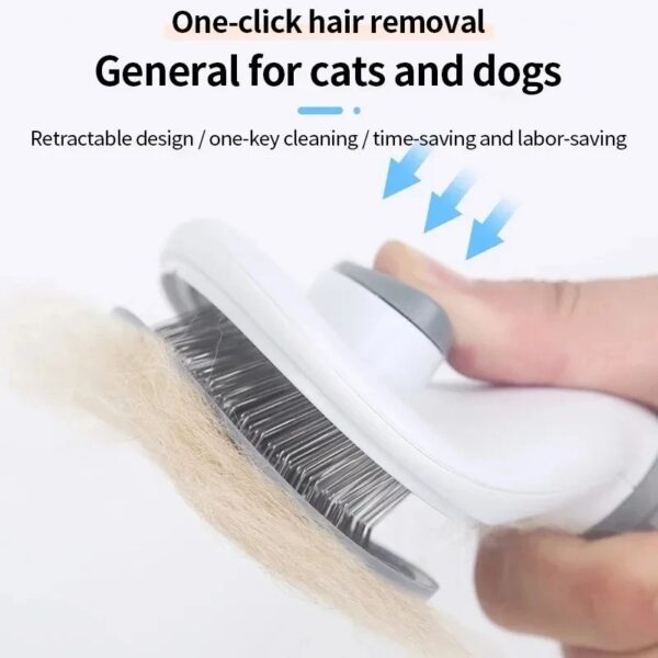 Self-cleaning Pet Hair Remove Comb Cat Slicker Brush Pet Hair Removal Comb - Image 3