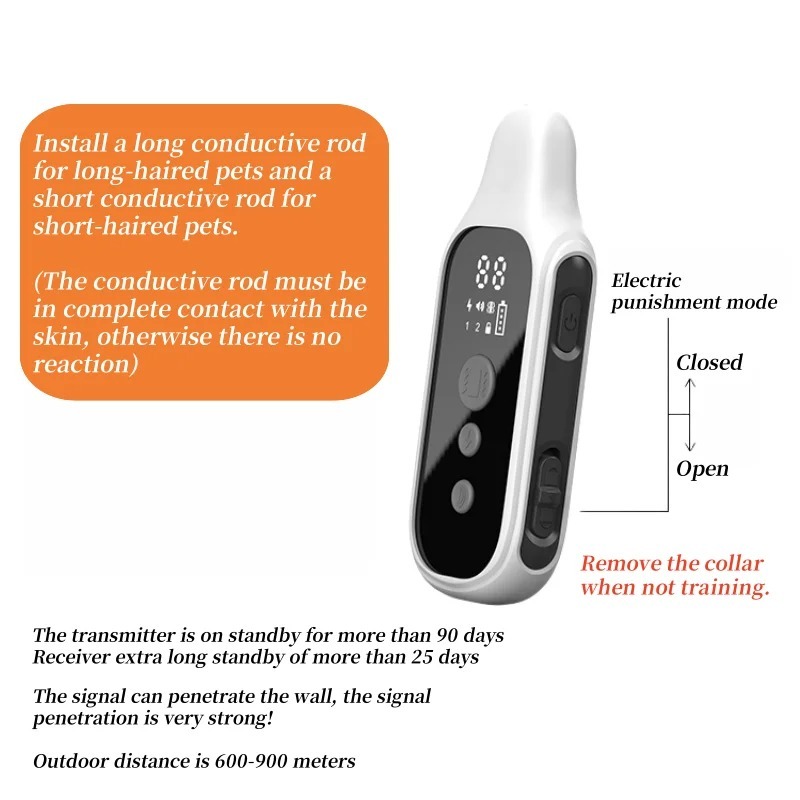 800m Digital Dog Training Collar Waterproof Rechargeable - Image 5