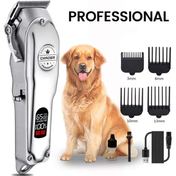 Professional Dog Hair Clipper All Metal Rechargeable