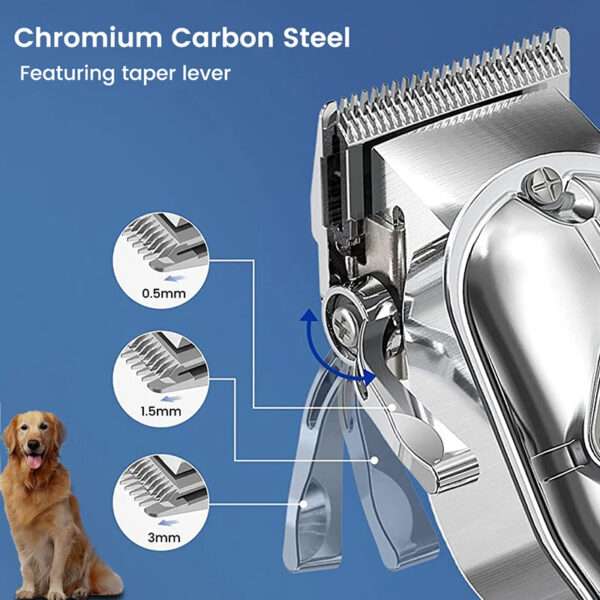 Professional Dog Hair Clipper All Metal Rechargeable - Image 3