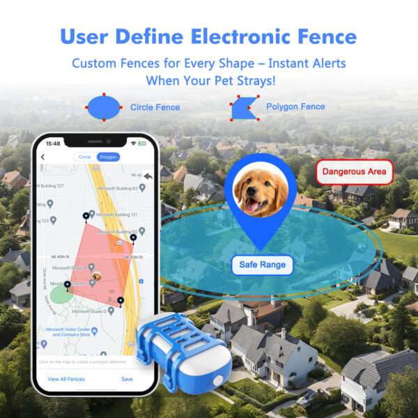 ‌4G Dog Cat GPS Tracker for Pets,Waterproof Smart Locator with App - Image 4