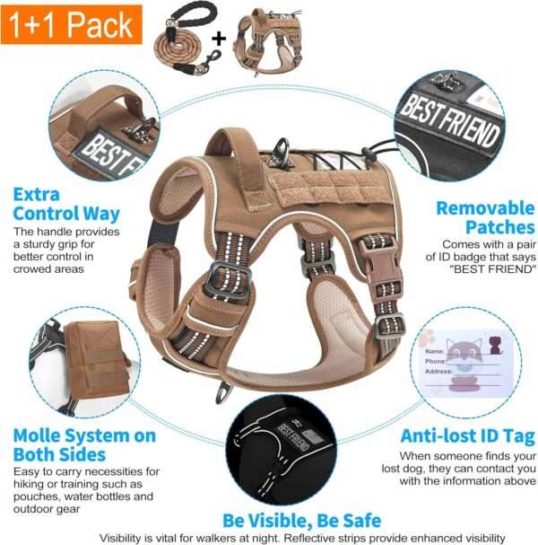 Heavy Duty Tactical Dog Harness for Large Dogs - Image 5