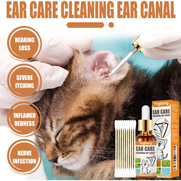 50ml Pet Ear Mite Deodorant Ear Cleaner Ear Wash Infection - Image 5