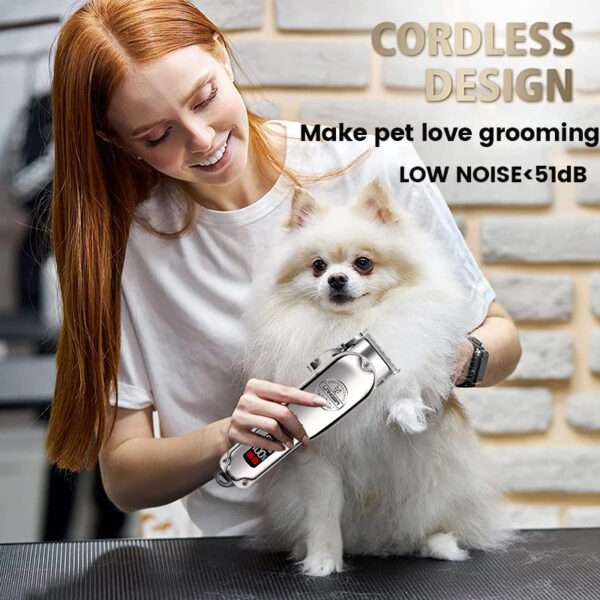 Professional Dog Hair Clipper All Metal Rechargeable - Image 5